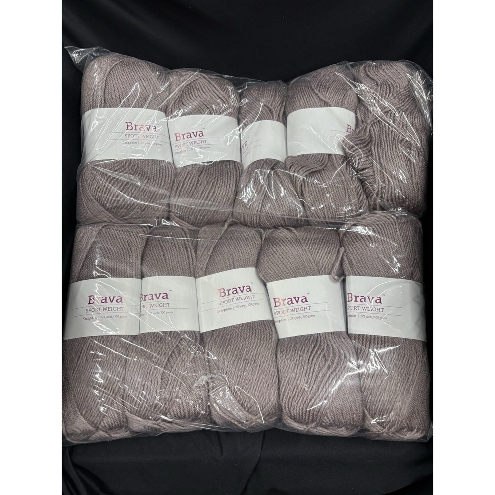 Lot Of 10 Knit Picks Brava Sport Weight Yarn Acrylic, 273 Yards, Seraphin